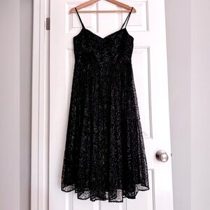 J CREW NWT Black Metallic Lace Cocktail Dress (New with Tags)